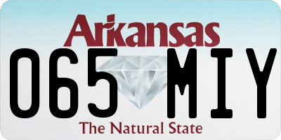 AR license plate 065MIY