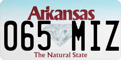 AR license plate 065MIZ