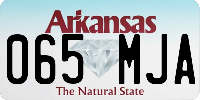 AR license plate 065MJA