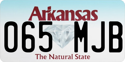 AR license plate 065MJB