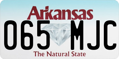 AR license plate 065MJC
