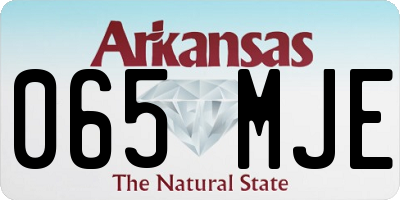 AR license plate 065MJE