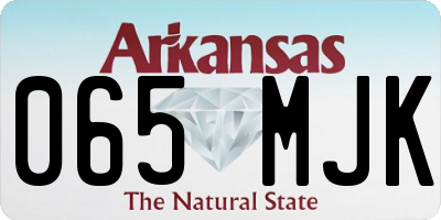AR license plate 065MJK