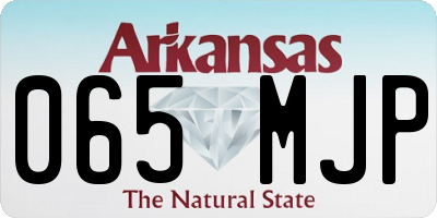 AR license plate 065MJP