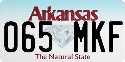 AR license plate 065MKF