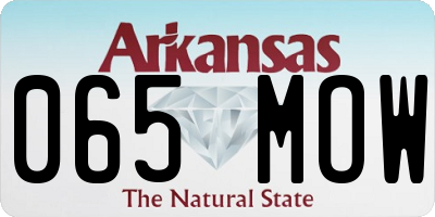 AR license plate 065MOW