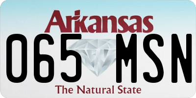 AR license plate 065MSN