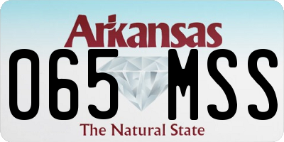 AR license plate 065MSS