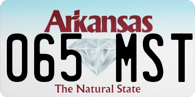 AR license plate 065MST