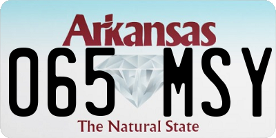 AR license plate 065MSY