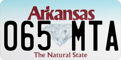 AR license plate 065MTA