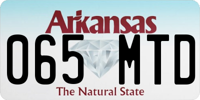 AR license plate 065MTD