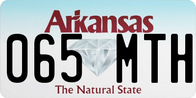 AR license plate 065MTH