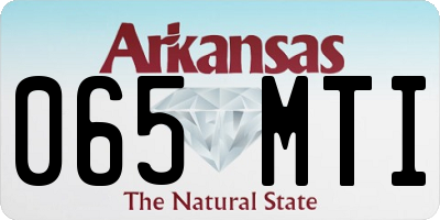 AR license plate 065MTI