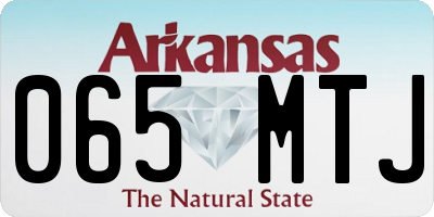AR license plate 065MTJ