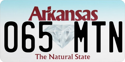 AR license plate 065MTN