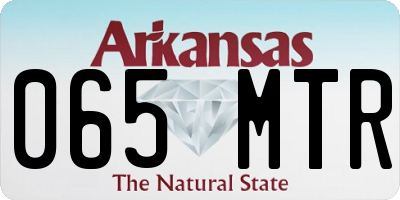 AR license plate 065MTR