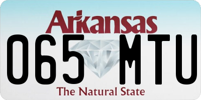 AR license plate 065MTU
