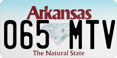 AR license plate 065MTV