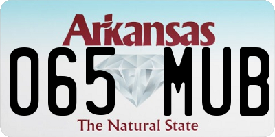 AR license plate 065MUB