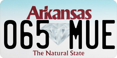 AR license plate 065MUE