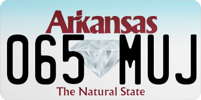 AR license plate 065MUJ