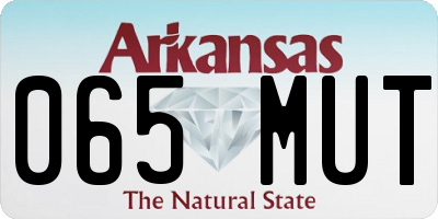 AR license plate 065MUT