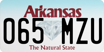 AR license plate 065MZU