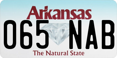 AR license plate 065NAB