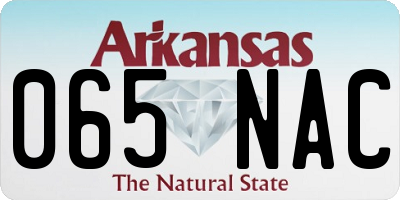 AR license plate 065NAC