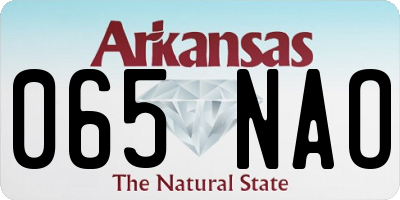 AR license plate 065NAO