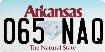 AR license plate 065NAQ