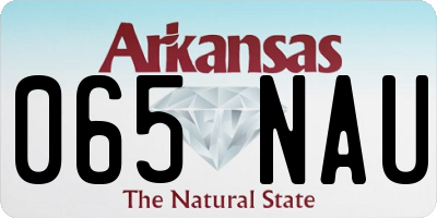 AR license plate 065NAU