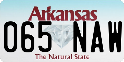 AR license plate 065NAW