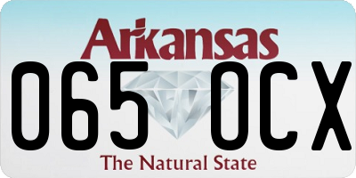 AR license plate 065OCX