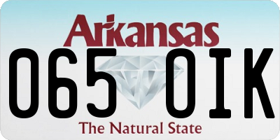 AR license plate 065OIK