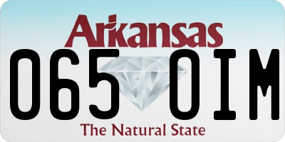AR license plate 065OIM