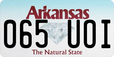 AR license plate 065UOI