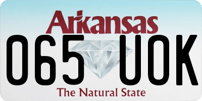 AR license plate 065UOK