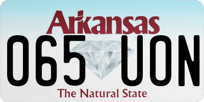 AR license plate 065UON
