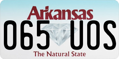 AR license plate 065UOS