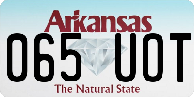 AR license plate 065UOT