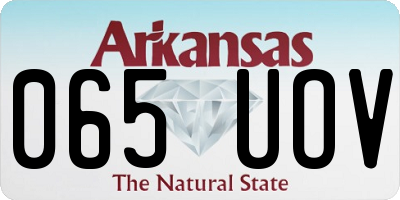 AR license plate 065UOV