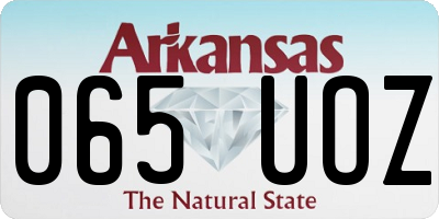AR license plate 065UOZ