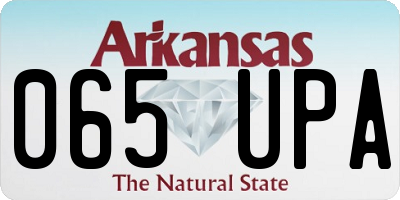 AR license plate 065UPA