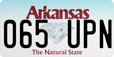 AR license plate 065UPN