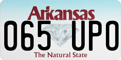 AR license plate 065UPO