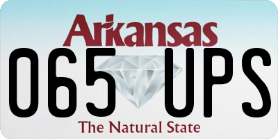 AR license plate 065UPS