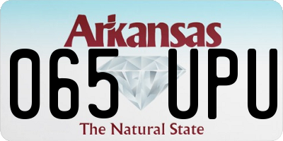 AR license plate 065UPU