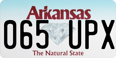 AR license plate 065UPX